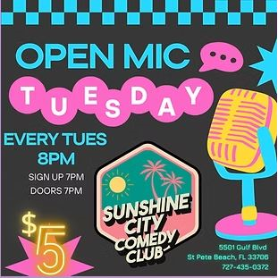 Sunshine City Tuesday Open Mic flyer